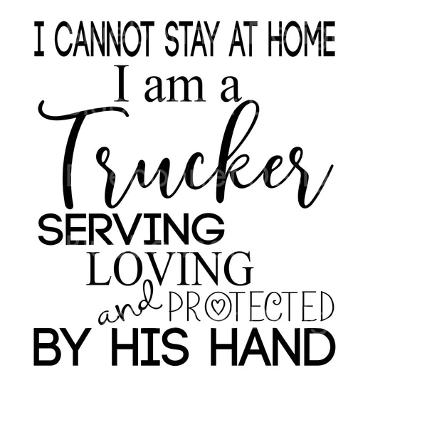 Trucker by his hand