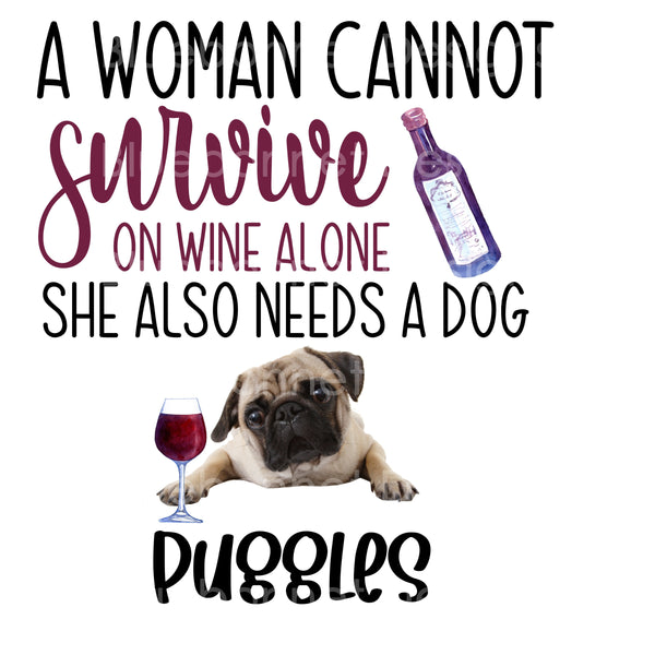 Wine alone pug